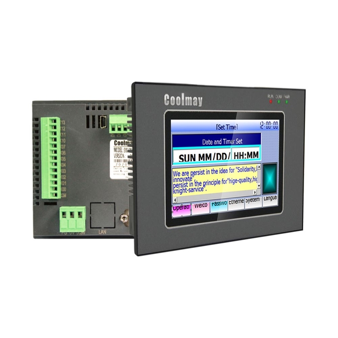 アナログ出力統合されたHMI PLCのコントローラー12DO 5のインチTFTの表示0