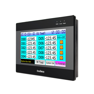 7インチ Modbus Hmi Plc オールインワン Plc プログラム可能なコントローラ 24デジタル入力 24デジタル出力